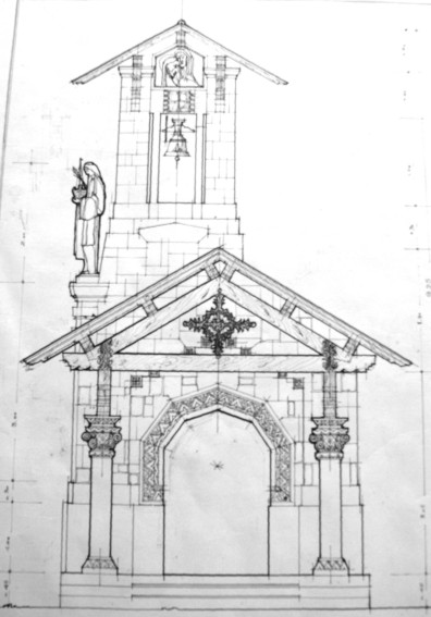 Cappella della Villa Gasbarrini: progetto dell'Arch. Gambino