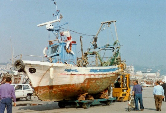 Freccia Nera sulla banchina dopo il recupero