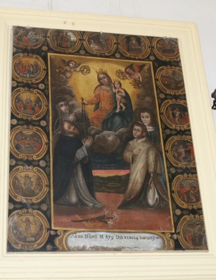 Borgonovo (Te): tela del 1689 raffigurante la Madonna del Rosario