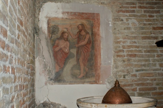 Chiesa dei SS.Pietro e Andrea Apostoli a Castelbasso (Te): Battesimo di Gesù
