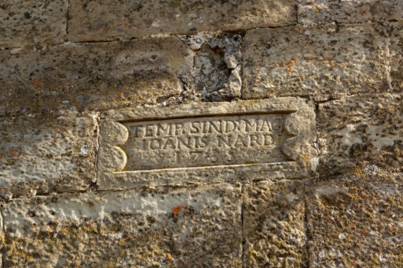 Chiesa di S.Andrea Apostolo a Cervaro di Crognaleto (Te): epigrafe del 1735