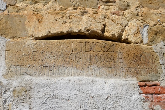 Fornisco di Valle Castellana (Te): epigrafe datata 1734