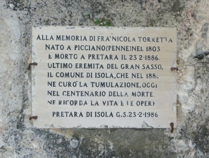 Pretara: la targa commemorativa nel centenario della morte di Fra' Nicola