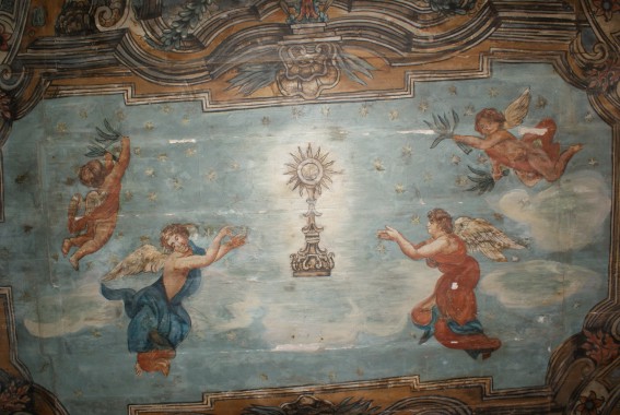 Chiesa dell'Annunziata e di S.Silvestro a Macchia Vomano di Crognaleto (Te): soffitto dipinto