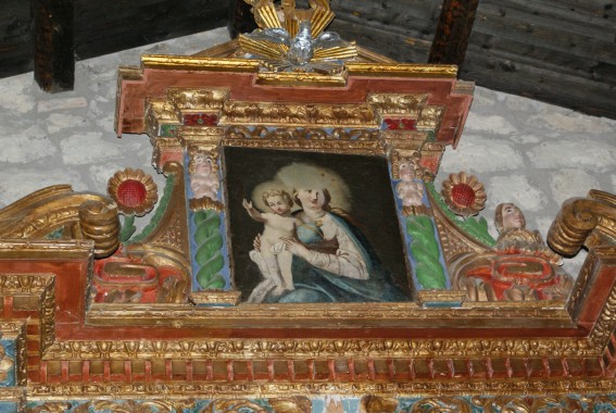 Chiesa della Madonna della Tibia a Crognaleto (Te): dipinto sulla sommit dell'altare maggiore