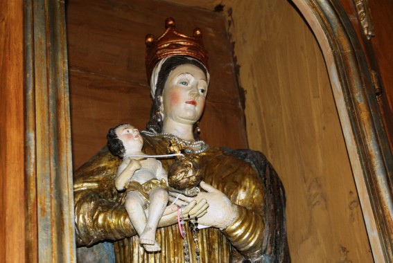 Chiesa della Madonna della Tibia a Crognaleto (Te): statua lignea