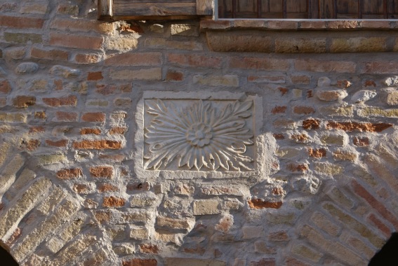 Chiesa di S.Antonio Abate nell'ex Convento di Morro D'Oro (Te): fregio floreale