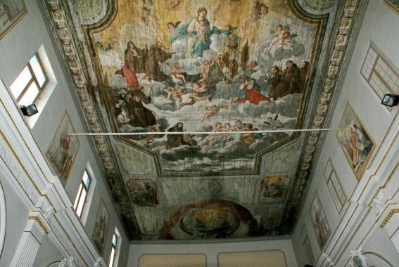 Chiesa della Madonna degli Angeli a Mosciano S.Angelo: soffitto ligneo
