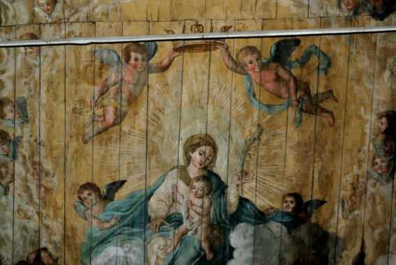 Chiesa della Madonna degli Angeli a Mosciano S.Angelo: soffitto ligneo