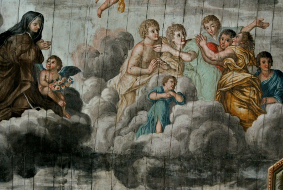 Chiesa della Madonna degli Angeli a Mosciano S.Angelo: soffitto ligneo