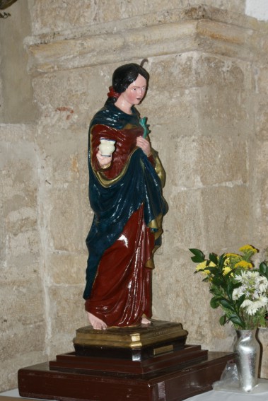 Chiesa di Santa Rufina a Cesano: statua della Santa.
