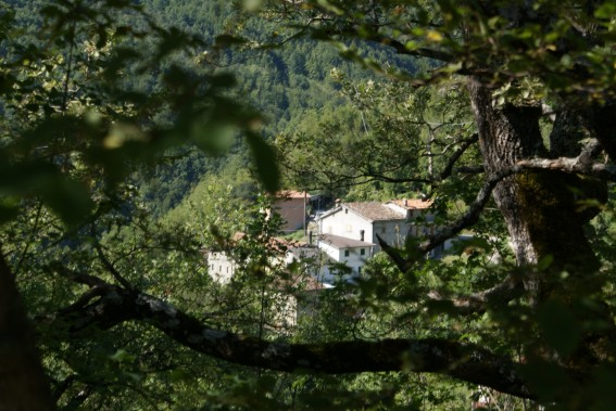 La frazione di Olmeto vista dalla chiesa di Valzo di Valle Castellana (Te)